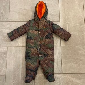 Ralph Lauren Infant Camo Snowsuit, Sz 9 Months
